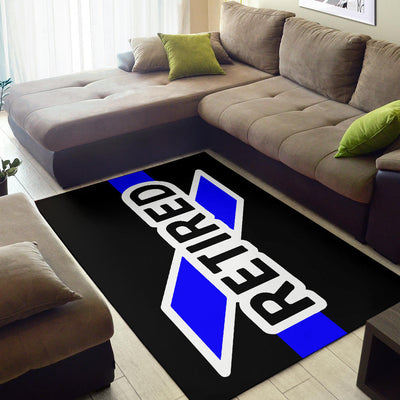 Retired Thin Blue Line Area Rug