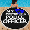 My Heart Belongs to a Police Officer Beach Blanket