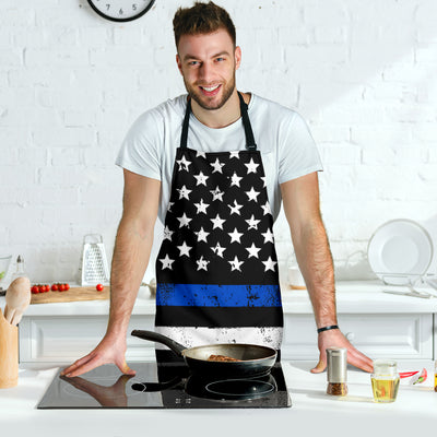 Thin Blue Line American Flag Apron