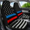 Thin Blue and Red Line Flag Car Seat Covers (Set of 2)