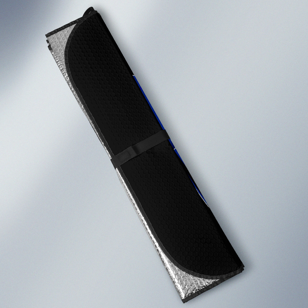 Spartan Thin Blue Line Vehicle Car Shade