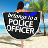 My Heart Belongs to a Police Officer Beach Blanket