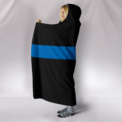 Thin Blue Line Hooded Blanket