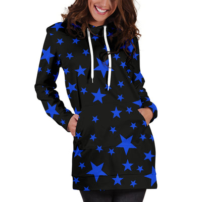 Blue Stars Hoodie Dress