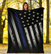 Distressed American Flag Blanket