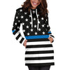 Thin Blue Line Stars and Stripes Hoodie Dress