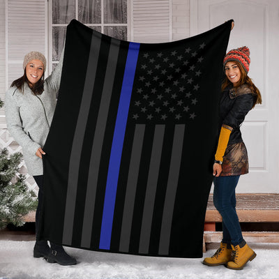 Thin Blue Line Usa Flag Blanket
