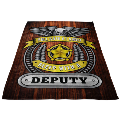 Winter Special - Feel Safe At Night Sleep With A Deputy Throw Blanket