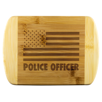 Police Officer Round Edge Chopping Board