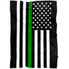 Thin Green Line American Flag Blanket