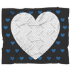 BLUE HEART PERSONALIZED PHOTO FRAME BLANKET