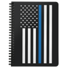 Thin Blue Line American Flag Spiralbound Notebook Journal