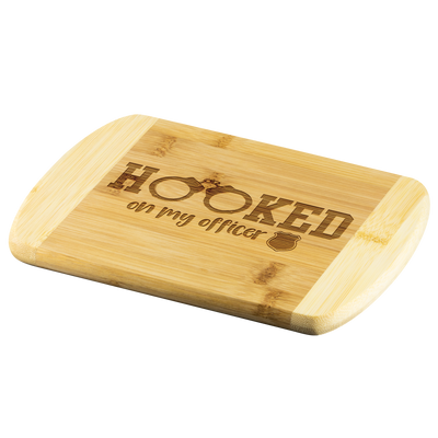 Hooked on my Police Officer Round Edge Chopping Board