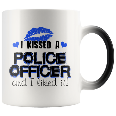 I Kissed A Police Officer - Blue Kisses - Color Changing Mug