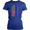 Breast Cancer Awareness Thin Blue Line Flag Shirt
