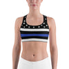 Thin Blue Line American Flag Sports Bra