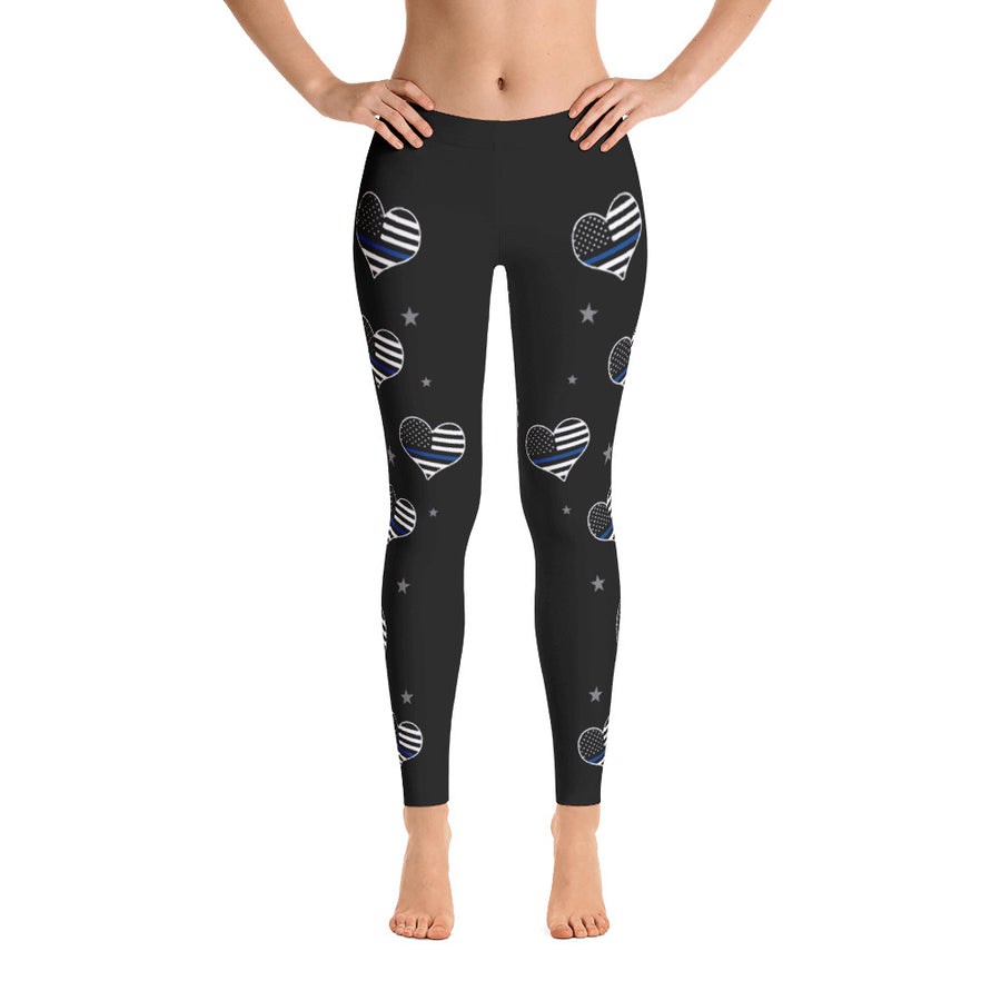 Police and Thin Blue Line Leggings for Law Enforcement Supporters