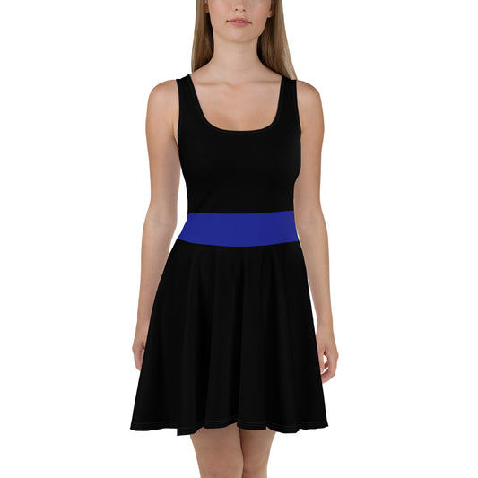 Thin Blue Line Skater Dress