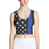 Thin Blue Line and Stars Crop Top