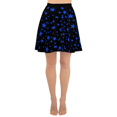 Blue Stars Skater Skirt
