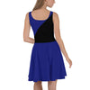 Black and Blue Thin Blue Line Skater Dress