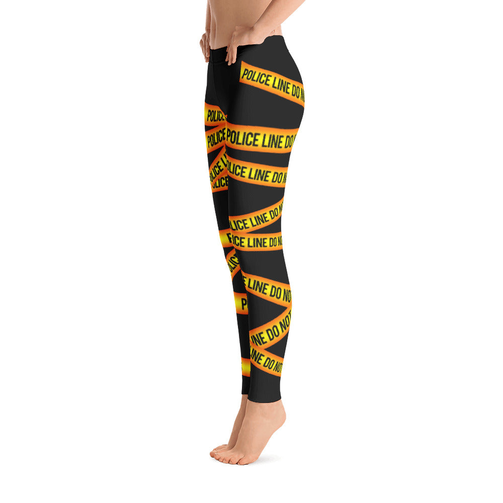 Police Line Do Not Cross Leggings