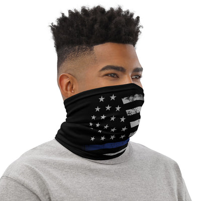 Thin Blue Line American Flag Gaiter - Face Covering and Multi-use