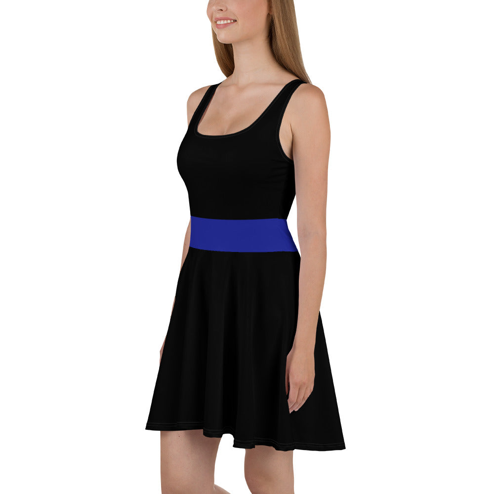 Thin Blue Line Skater Dress