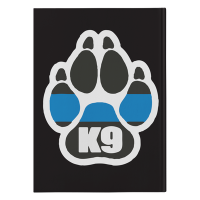 K9 Paw Thin Blue Line Journal Notebook - Hardcover