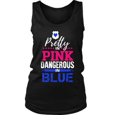 Women's Pretty in Pink, Dangerous in Blue Tank Tops
