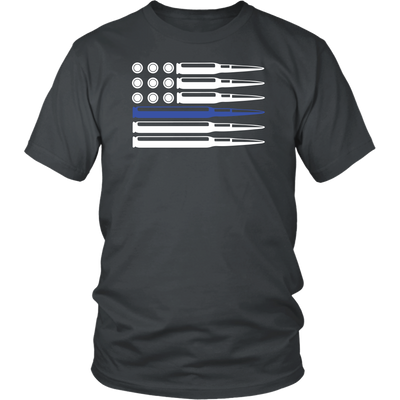 Thin Blue Line Ammo and Bullets Shirts and Hoodies
