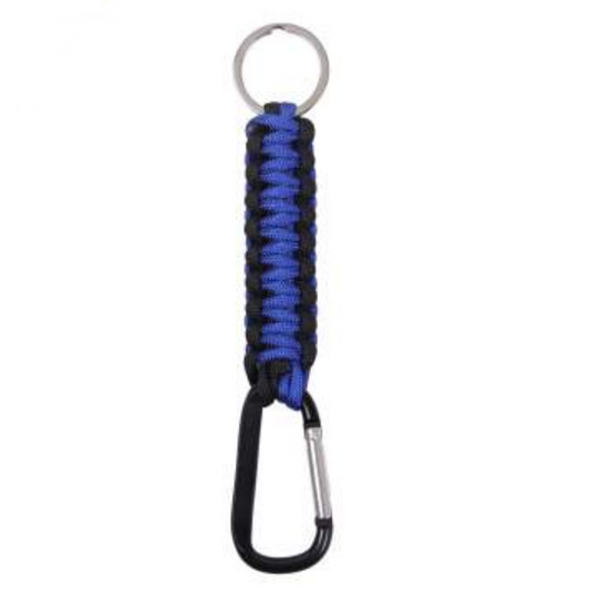 Thin Blue Line Survival Paracord Keychain