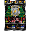 Police Reindeer Merry Christmas Blanket