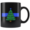 Thin Blue Line Christmas Tree Mug