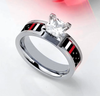 Stunning FIREFIGHTER Thin Red Line Flag Ring