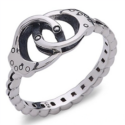 .925 Sterling Silver Gorgeous Handcuff Ring