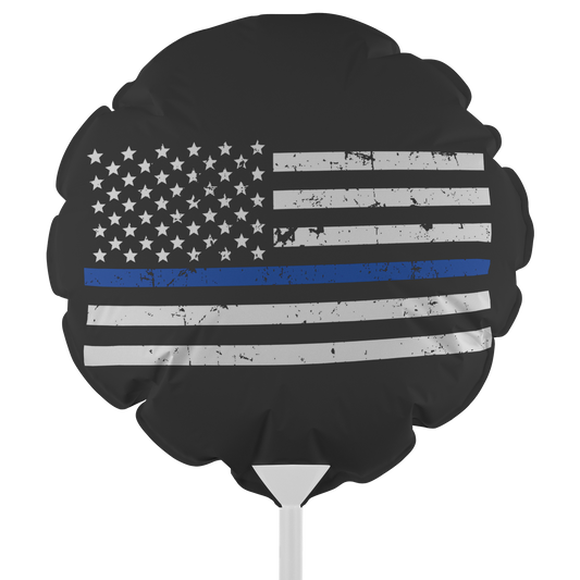 Thin Blue Line American Flag Balloon