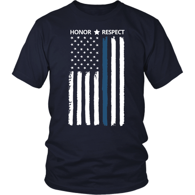 Thin Blue Line Flag Honor Respect Shirt