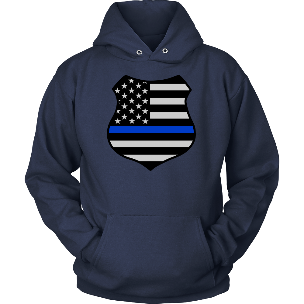 Thin Blue Line American Flag Shield Shirts and Hoodies Thin Blue Line Shop