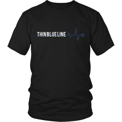 Thin Blue Line Heartbeat Shirt