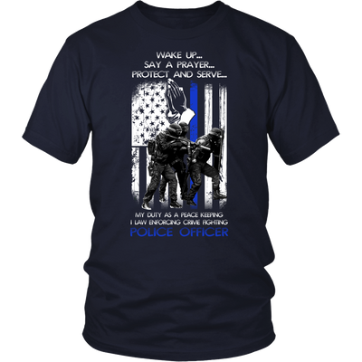 Officer's Wake Up Say a Prayer Shirt