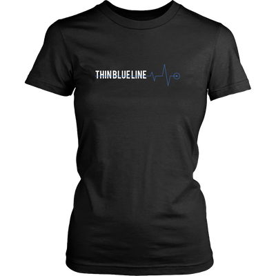 Thin Blue Line Heartbeat Shirts and Hoodies