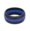 Thin Blue Line Silicone Ring