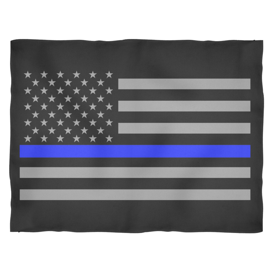 thinkstar Police Gifts for Men,Police Officer Gifts,Soft Fleece Police Blanket Throw,Thin Blue Line Gifts,Police Academy Graduation