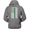 THIN GREEN LINE FLAG HONOR RESPECT SHIRTS AND HOODIES - Back design