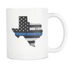 Texas Thin Blue Line American Flag - Mug