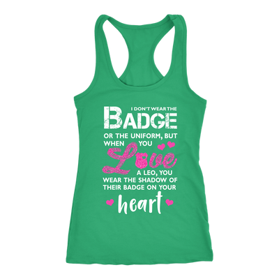 I Wear A Shadow of Your Badge on My Heart Tank Tops