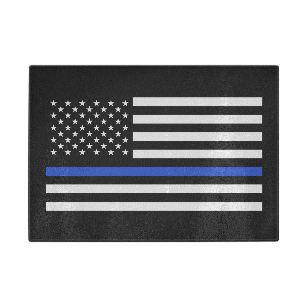 Thin Blue Line American Flag Cutting Board