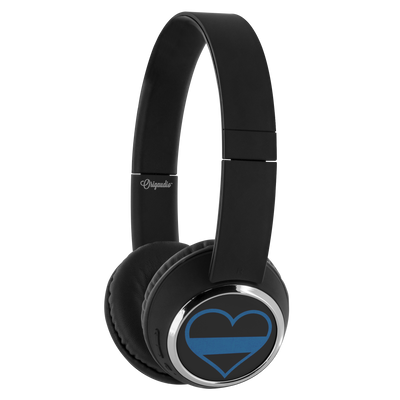 Thin Blue Line Heart Headphones