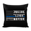 Police Lives Matter Blue Line American Flag Pillow